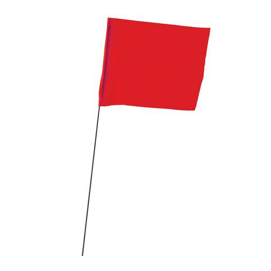 Drapeaux de repérage 53 cm  rouge