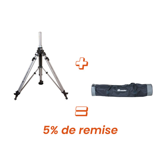 Pack trépied colonne réversible pour scanner 3D + sac de transport - Lepont Equipements